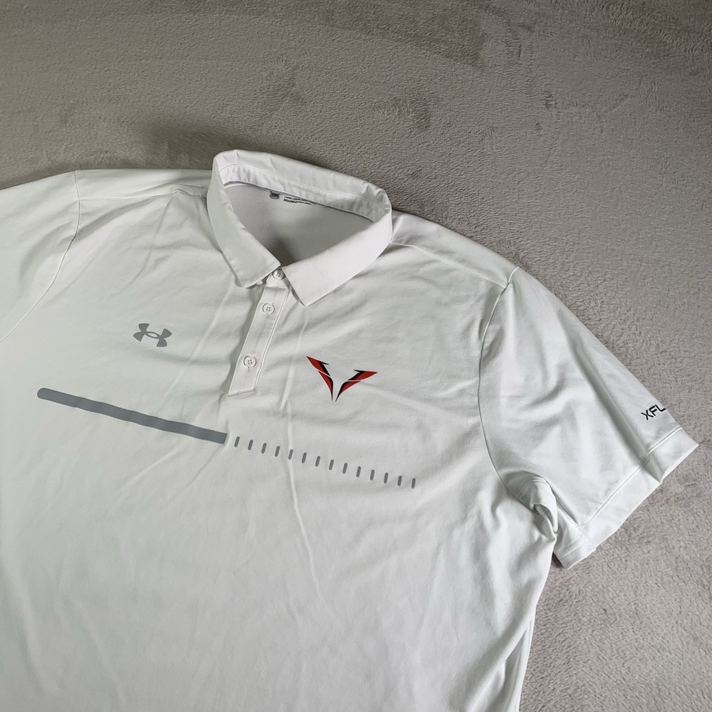Las Vegas Vipers Under Armour Polo Shirt Mens‎ 3XL White XFL Football UA XXXL